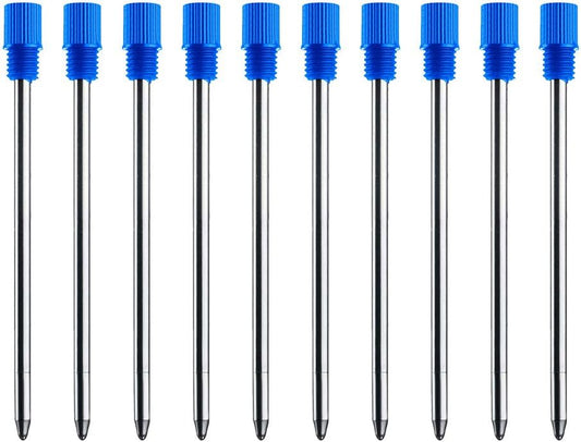 10pcs Black Blue Ink Replaceable Ballpoint Pen Refills,2.75 inch (70mm)