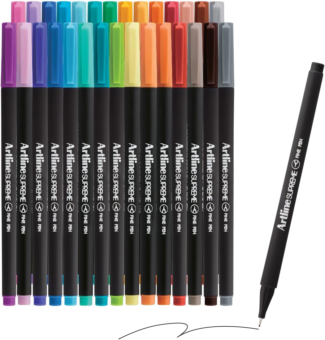 Artline SUPREME Fine Pens for Drawing,Coloring,Writing,0.4mm