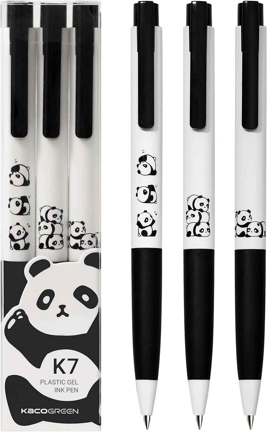 kaco❁⃘ KACO JOY Kawaii Cap Gel Pen Large Capacity 160M Black Blue