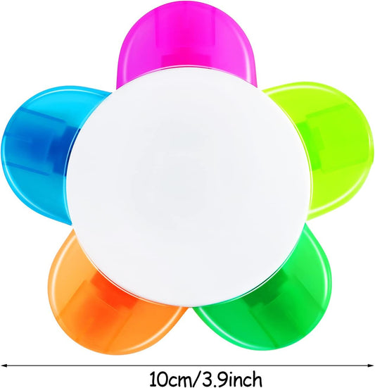 Petals Watercolor Highlighters,5in1 Assorted Colors,6 Pack