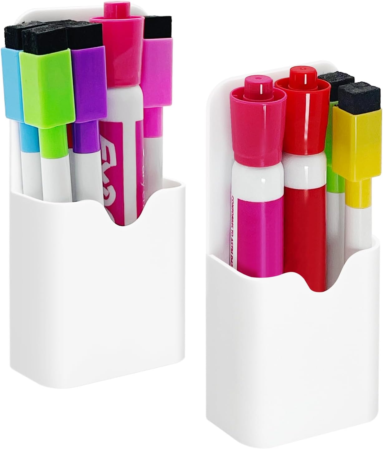 2PCS Magnetic Dry Erase Marker Pen Holder Small for Fridge Whiteboard