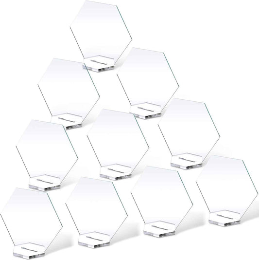 Sublimation DIY Acrylic Hexagon Table Place Card with Holder 10 Pack - TTpen