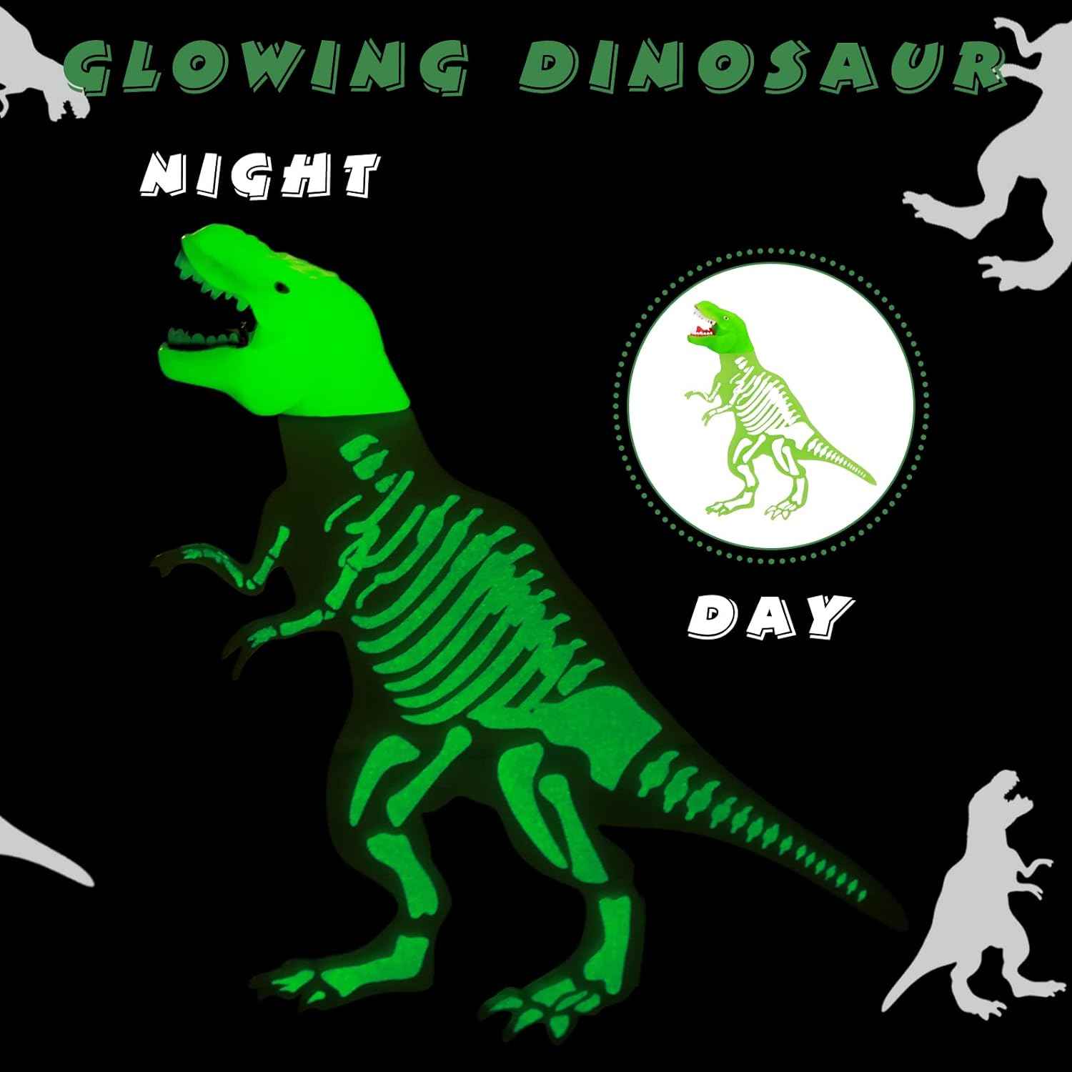 4Pcs Luminous Dinosaur Shark Crocodile Chicken Bookmarks - TTpen