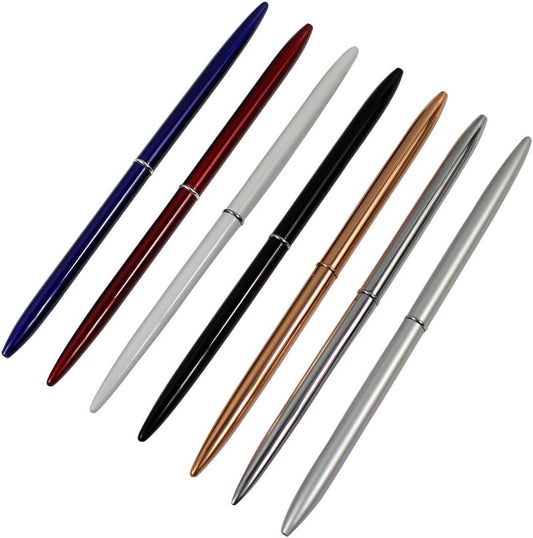 7PCS Slim Lightweight Metal Ballpoint Pens,Black Ink