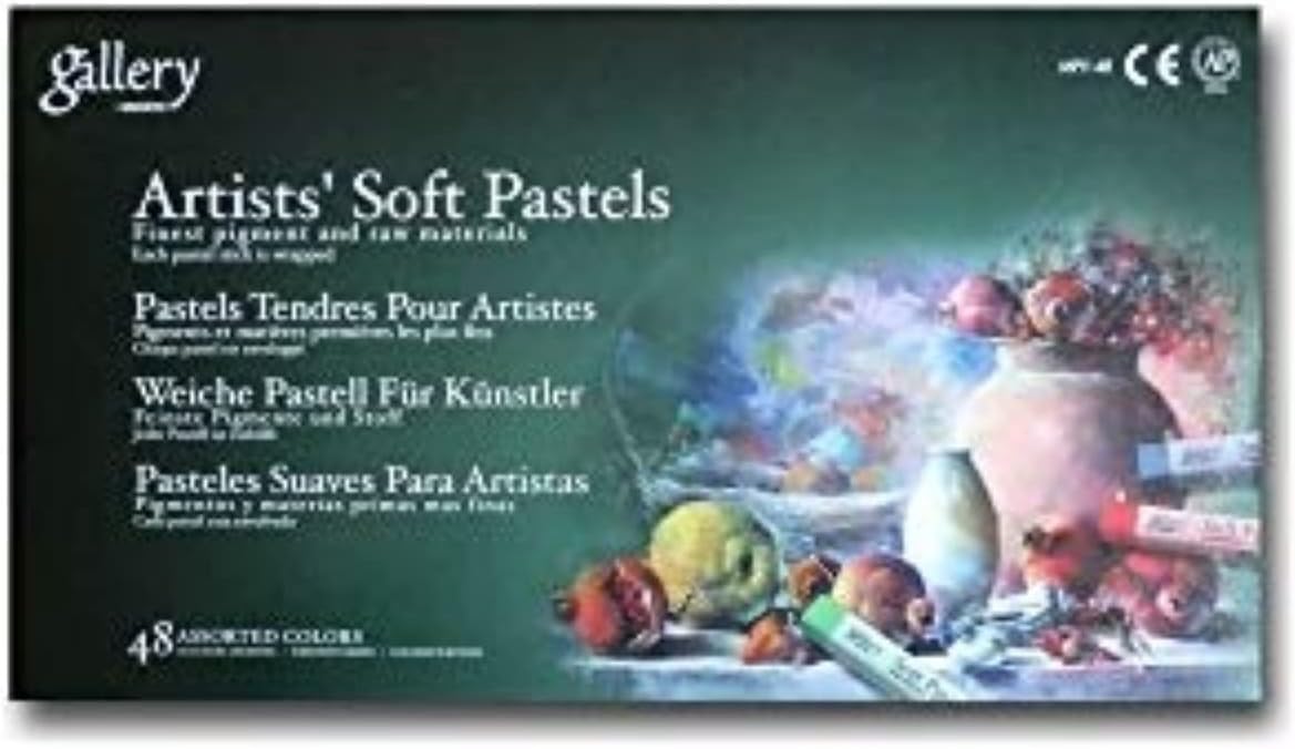 Mungyo Gallery Soft Pastel Squares Cardboard Box Set of 48-Assorted Colors