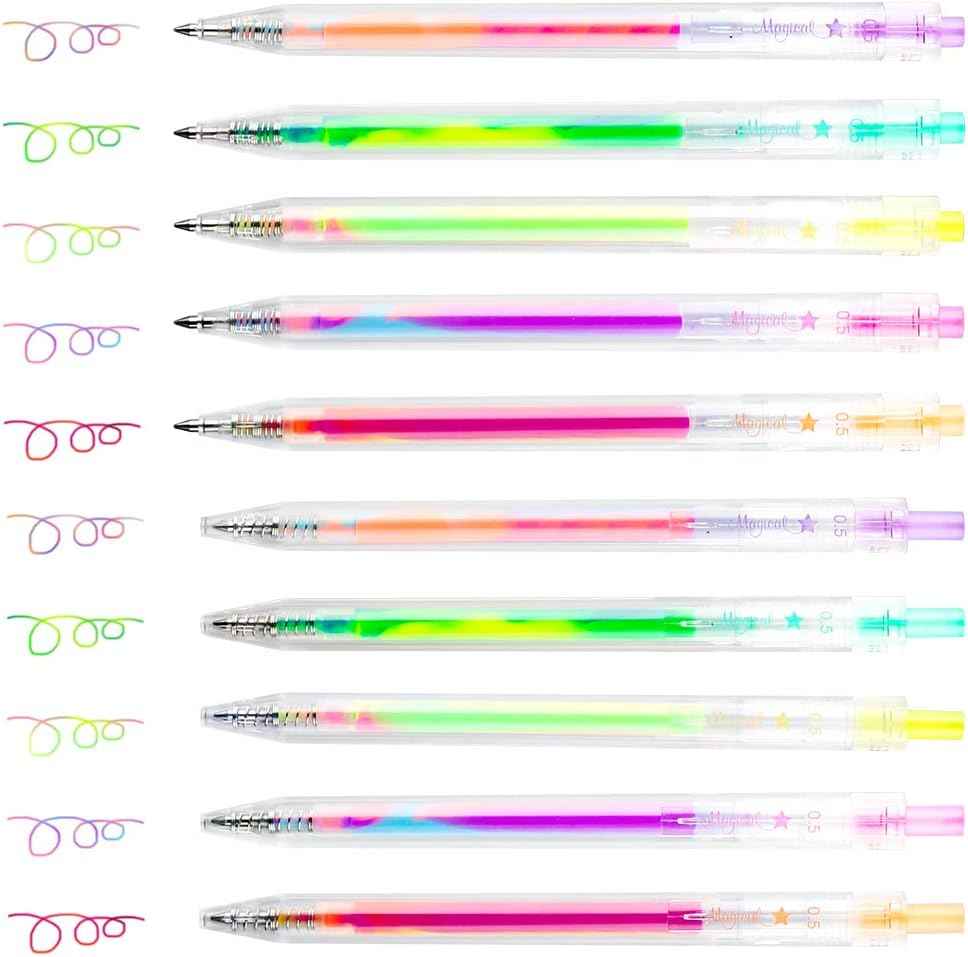 10pcs Magical Color Gel Pens Retractable Set - TTpen