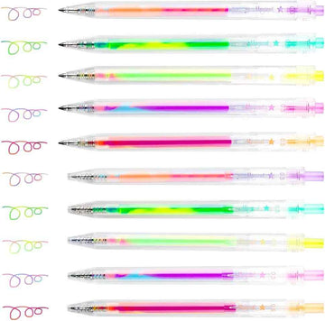 10pcs Magical Color Gel Pens Retractable Set - TTpen