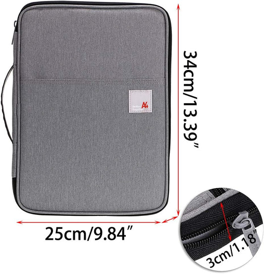 A4 Document File Bags Portfolio Organizer- Zipper Case