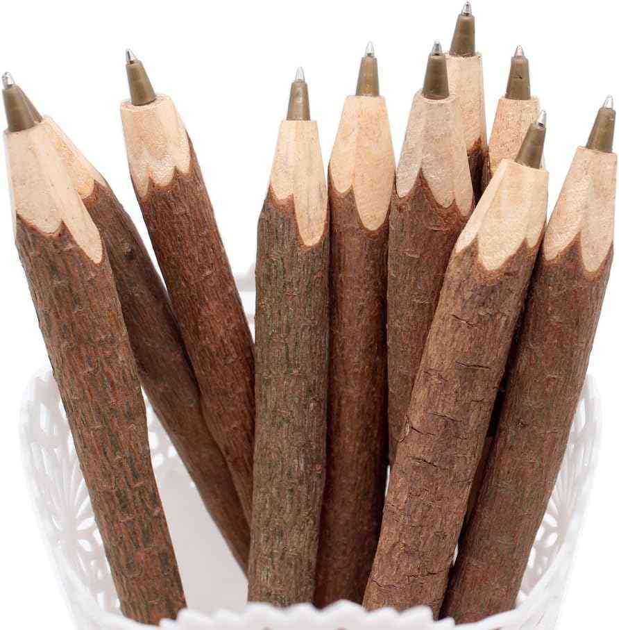 10PCS Handmade Wooden Vintage Original Ecological Wood Ballpoint Pen - TTpen