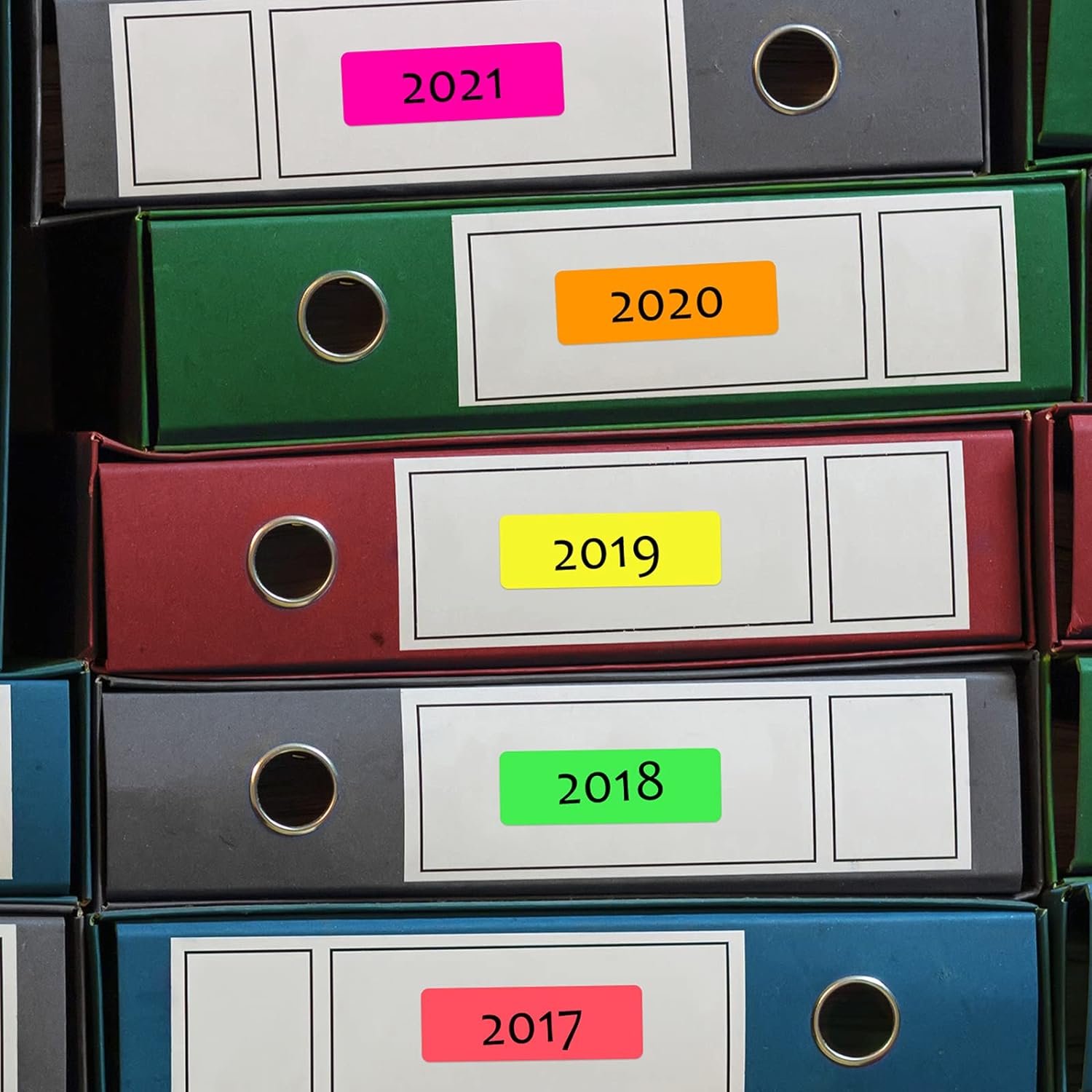 640Pcs Rectangular Color Coding Label Stickers 3 x 1 inch