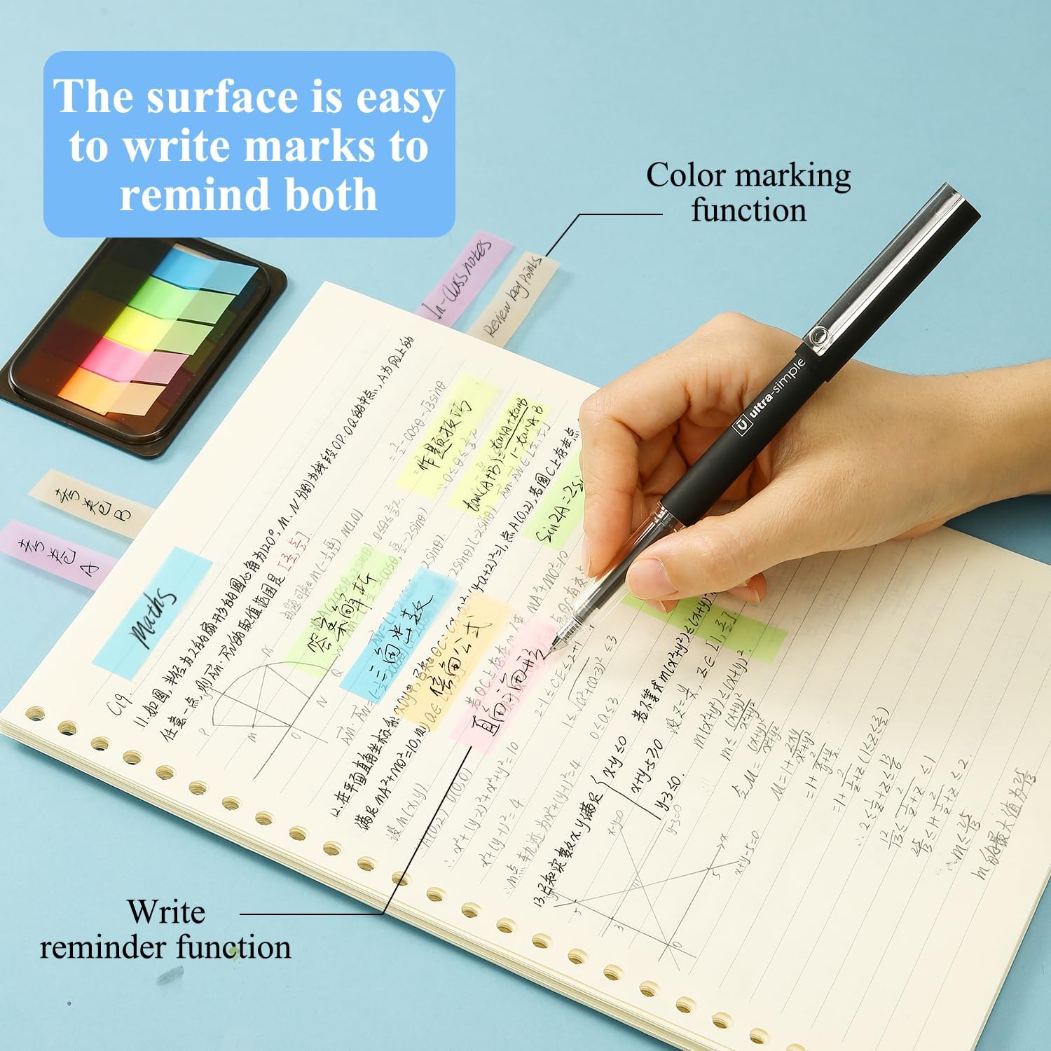 400PCS Page Markers Sticky Index Tabs Transparent Notes