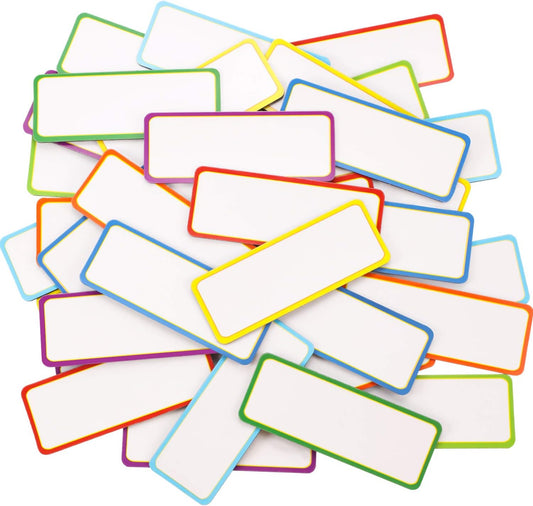40 Pack Magnetic Dry Erase Labels Name Plate Tags Stickers 8x3cm