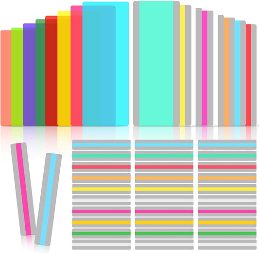 48 Pieces Guided Reading Strips Highlight Bookmarks Help with Dyslexia