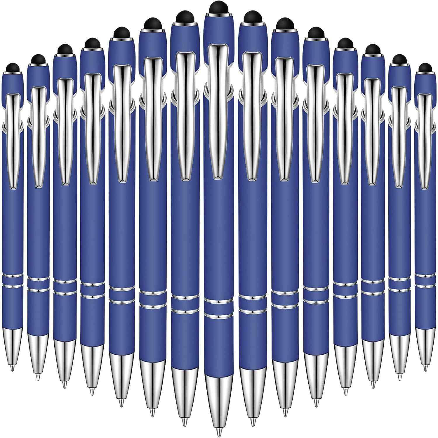 38Pcs Rubberized Ballpoint Pen with Stylus Tip for Touch Screen Devices - TTpen