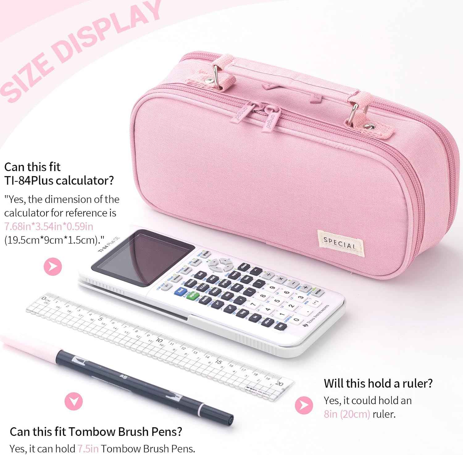 Large Capacity Pencil Case Double Zipper Storage Bag - TTpen