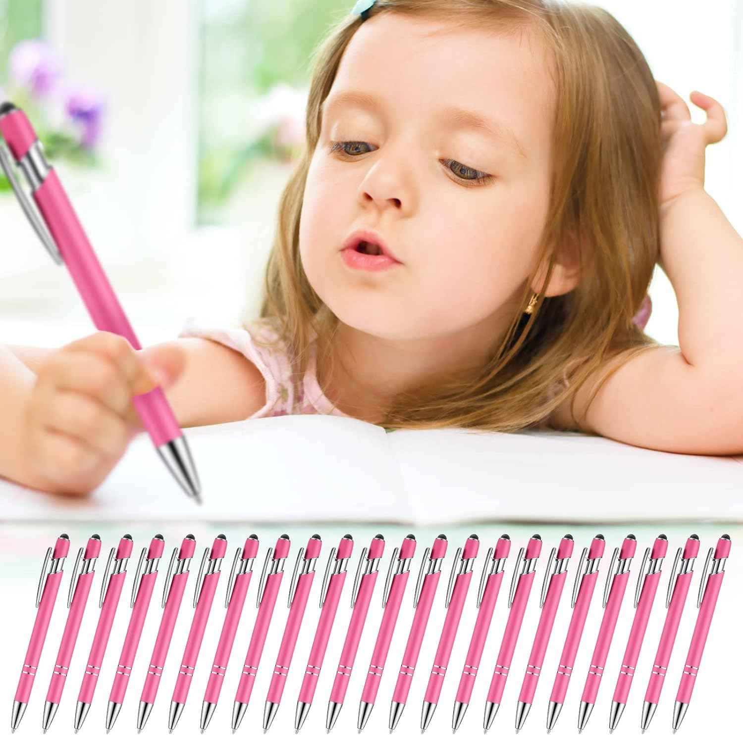 38Pcs Rubberized Ballpoint Pen with Stylus Tip for Touch Screen Devices - TTpen