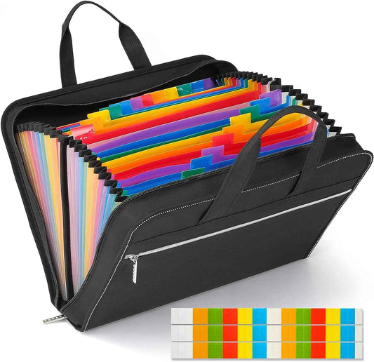 26 Pockets Expanding A4 File Folder Organizer with Handle - TTpen