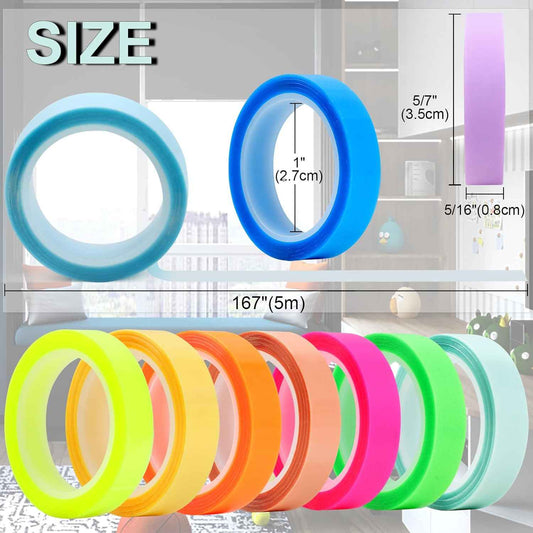 10 Rolls Highlighter Tape Removable for Books Classroom - TTpen