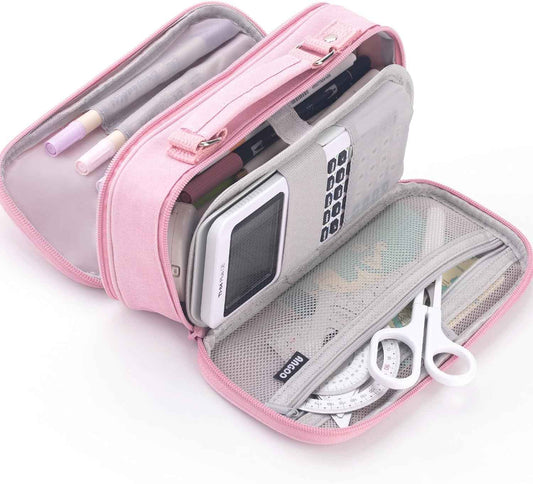 Large Capacity Pencil Case Double Zipper Storage Bag - TTpen