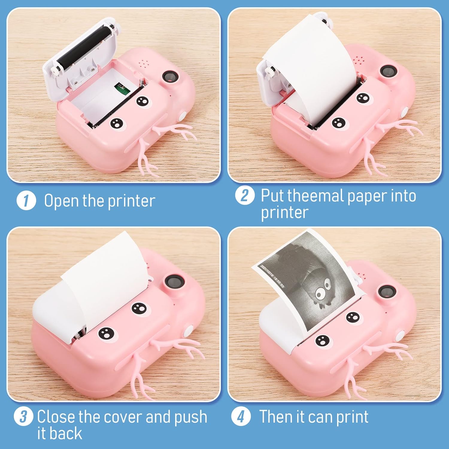 20 Rolls Instant Camera Thermal Print Paper for Kids 57 x 30mm