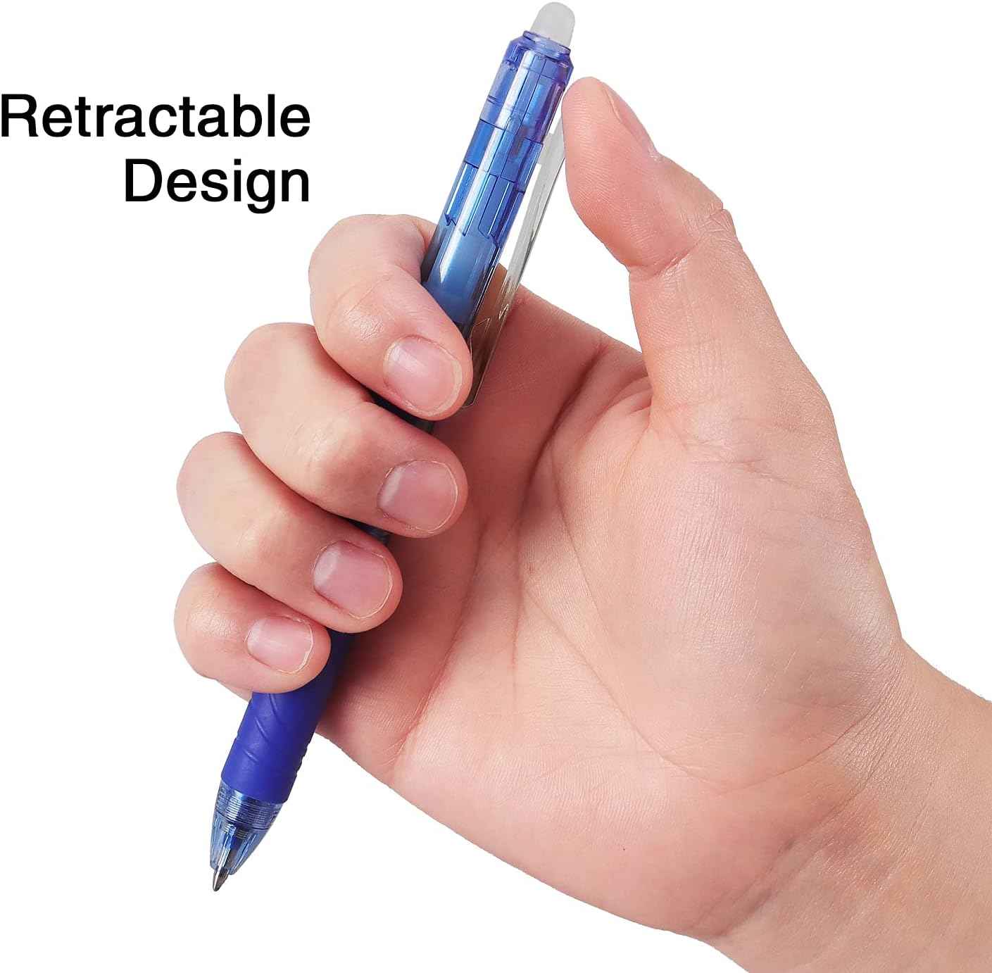 8 Pack Retractable Erasable Gel Pens Clicker Fine Point 0.7mm - TTpen