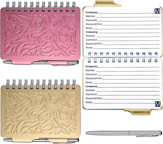 2Pcs Protable Notebook Elegant Mandala Password Book Keeper with Pen - TTpen