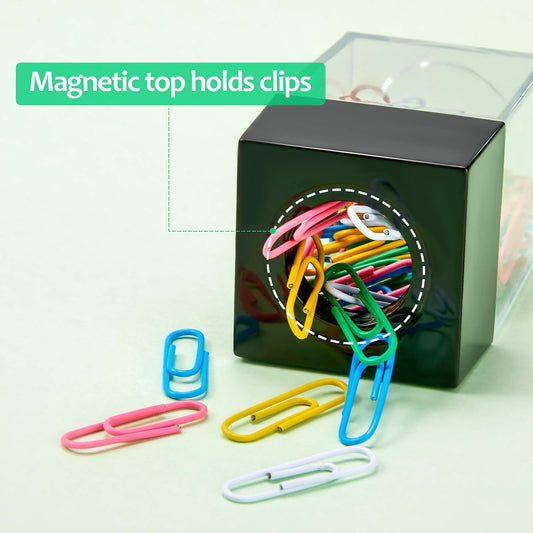 4PCS Magnetic Paper Clip Dispenser Holder for Desk,School,Office