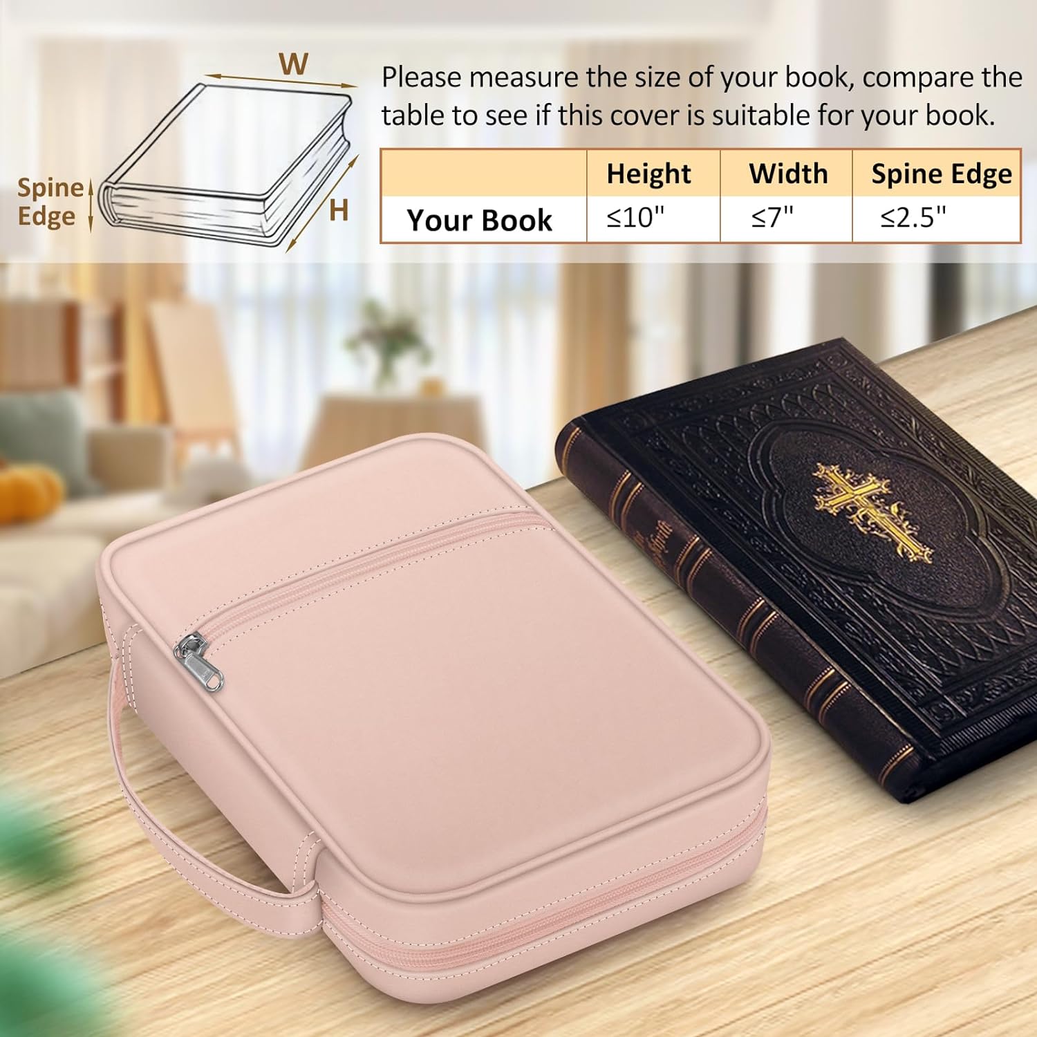 Bible Cover Case,Small Size Church Study Book Carrying Bag