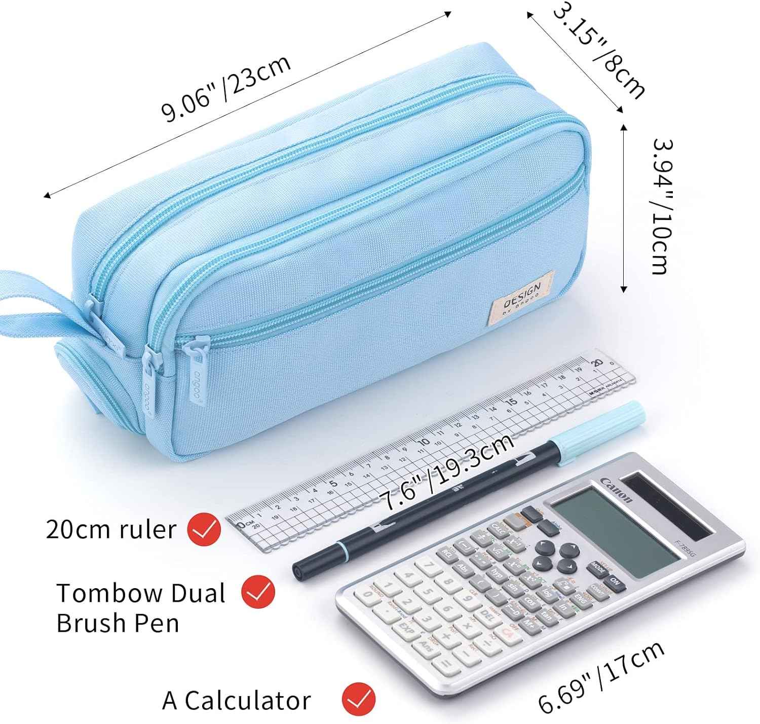 Large Pencil Case High Capacity Holder Box Storage Bag - TTpen