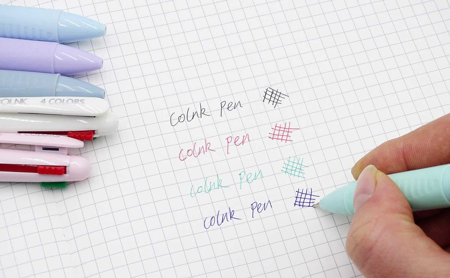 COLNK 4IN1 Multicolor Ballpoint Pen 0.5mm 6 Count