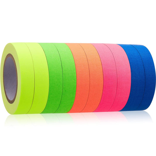 10Pcs Spike Tape Multicolor Bright UV Reflective Tape 15mm x 5m