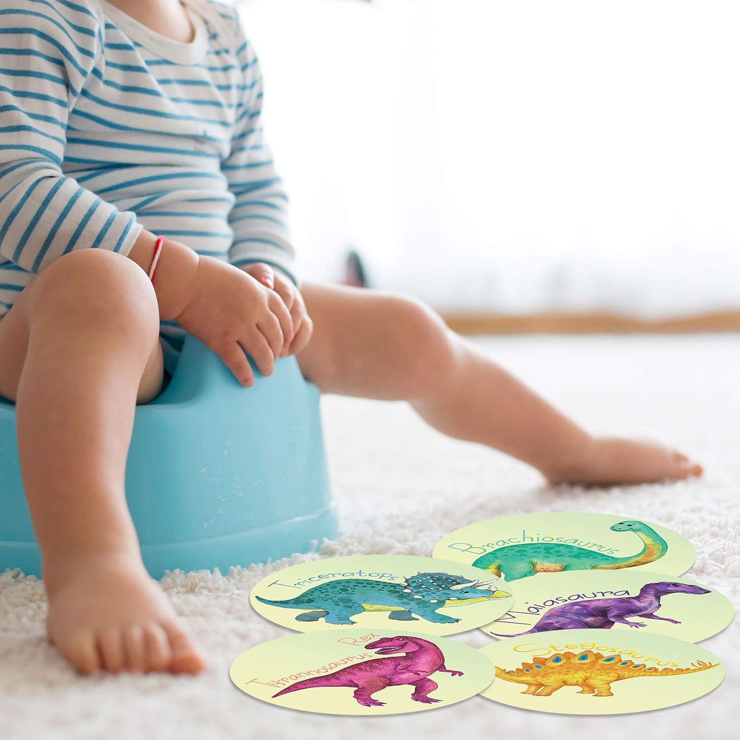10Pcs Potty Training Stickers Dinosaur for Kid Toilet Target Training