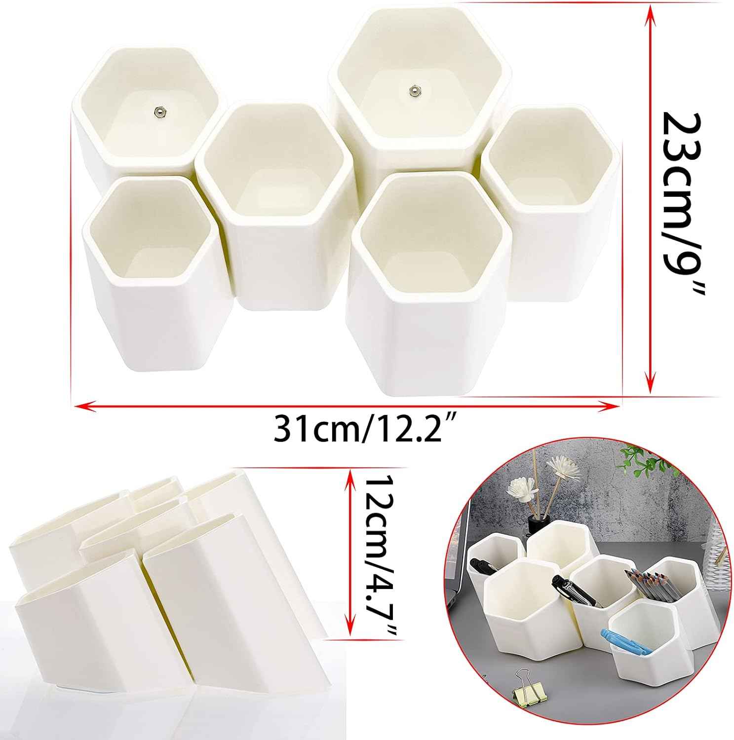 Hexagonal Creative Pen Holder Desktop Wall-Mounted - TTpen