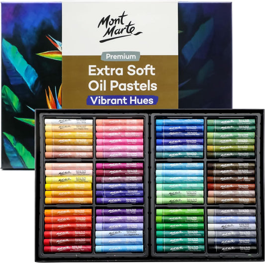 Mont Marte Extra Soft Oil Pastels 72pcs Assorted Bright Colors
