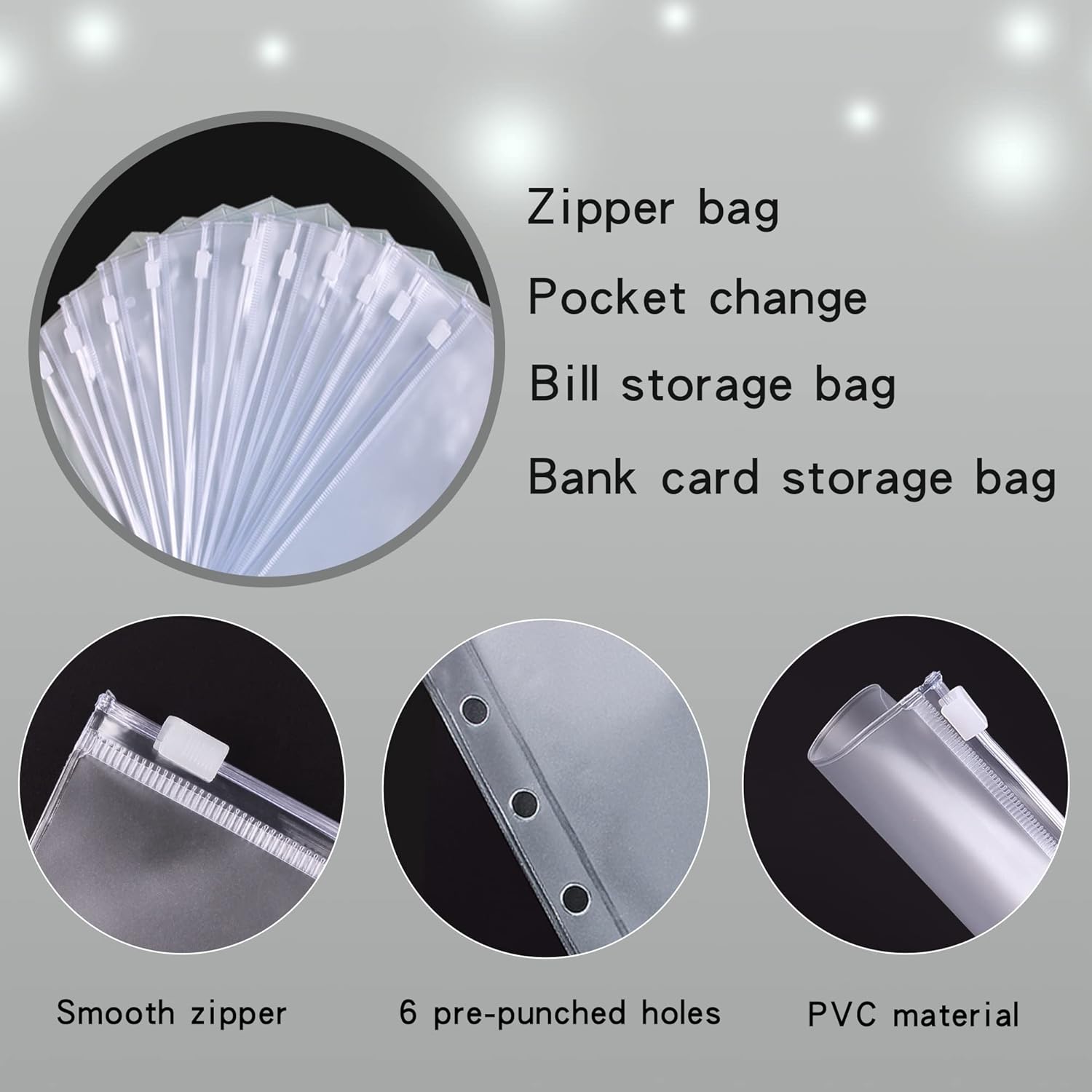 A6 Budget Binder with 12pcs Zipper Cash Envelopes Money Organizer