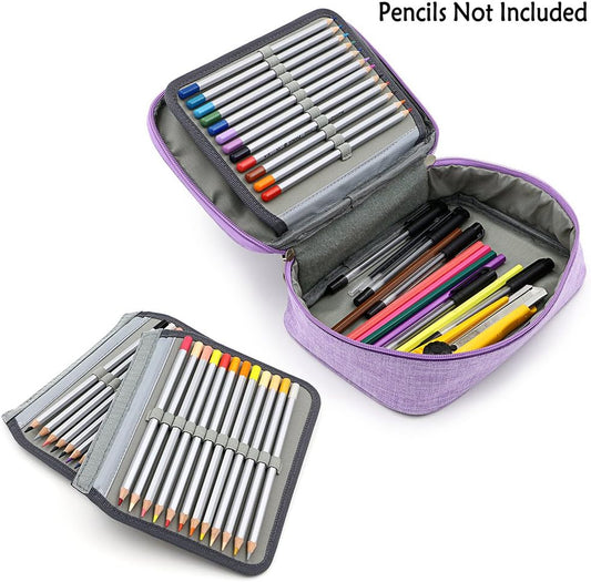 72 Slots High Capacity Zipper Pens Pencil Case