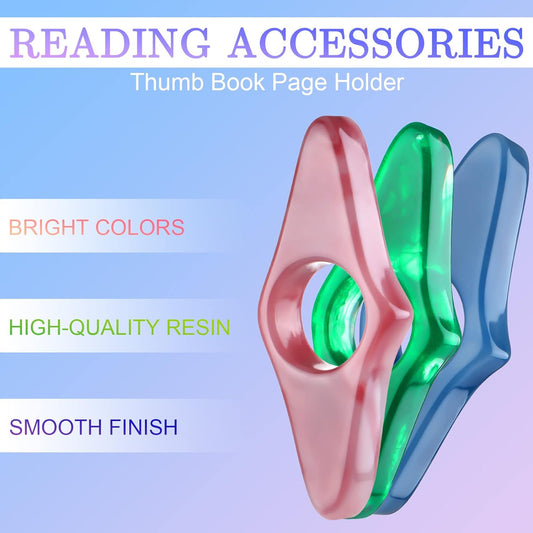 3Pcs Thumb Book Page Holder Resin Thumb Reading Bookmark