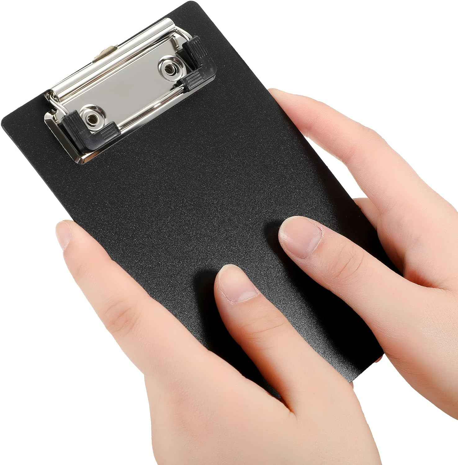 6pcs Mini Clipboards 4x6 Inch for Small Notepad Receipt Ticket Black - TTpen