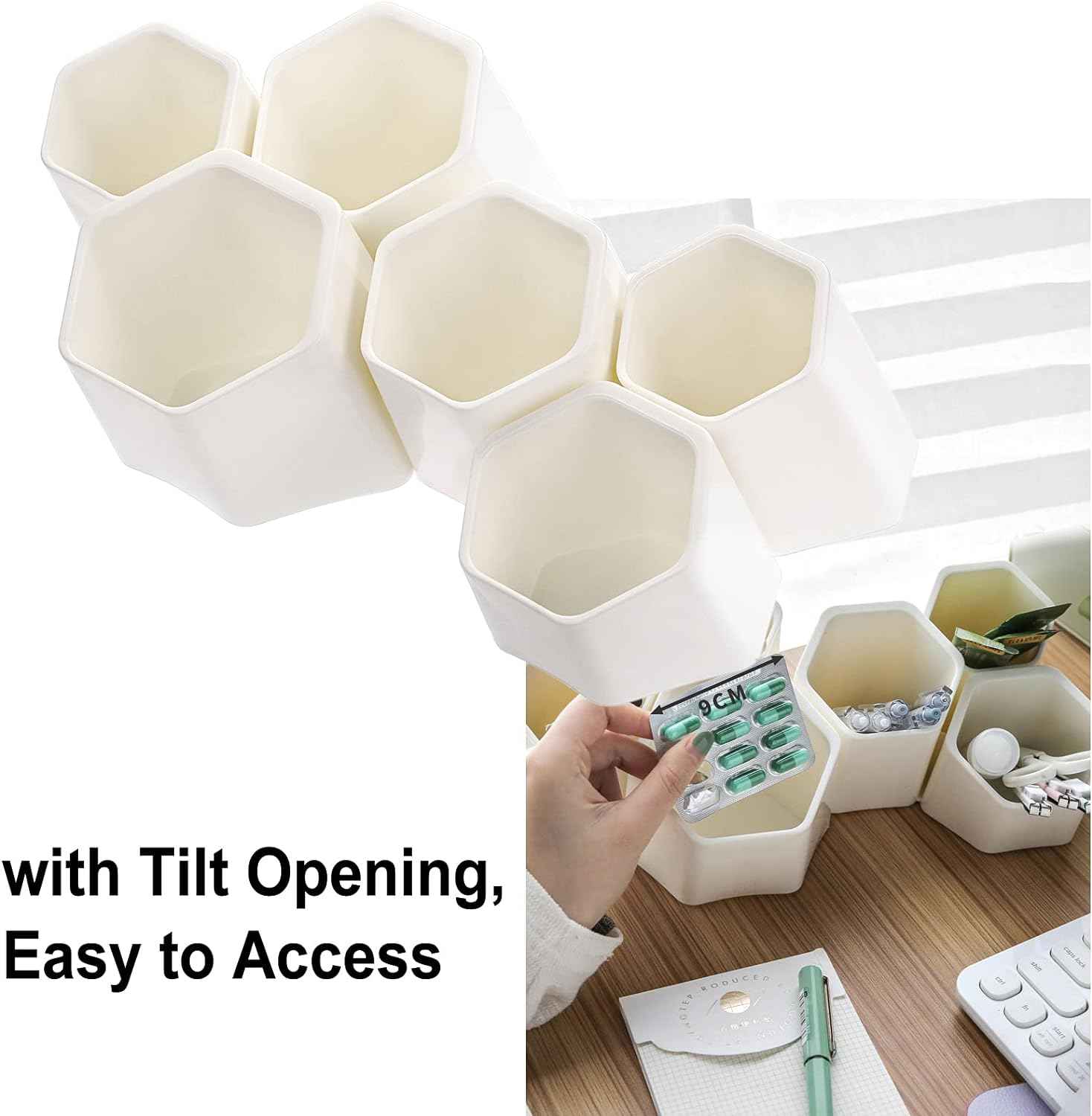 Hexagonal Creative Pen Holder Desktop Wall-Mounted - TTpen