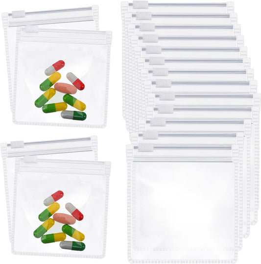 Zippered Pill Pouch Travel Medicine Organizer Storage 24 Pack
