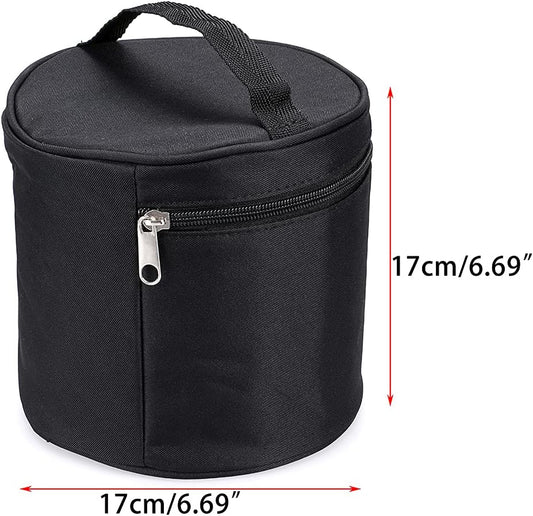 Round Marker Pen Case Stationary Storage Bag for 80 Markers,Black