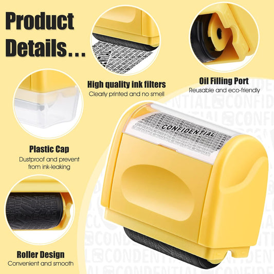 3 Pack Identity Protection Roller Stamps
