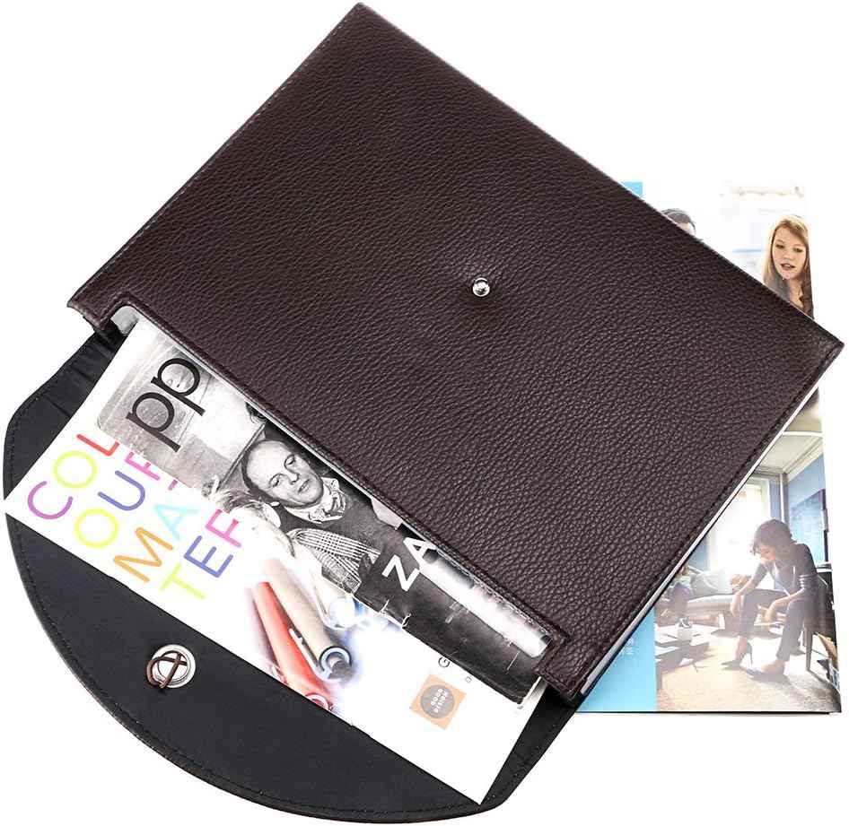 PU Leather 13 Pockets A4 Paper Expanding File Folder Document Organizer - TTpen