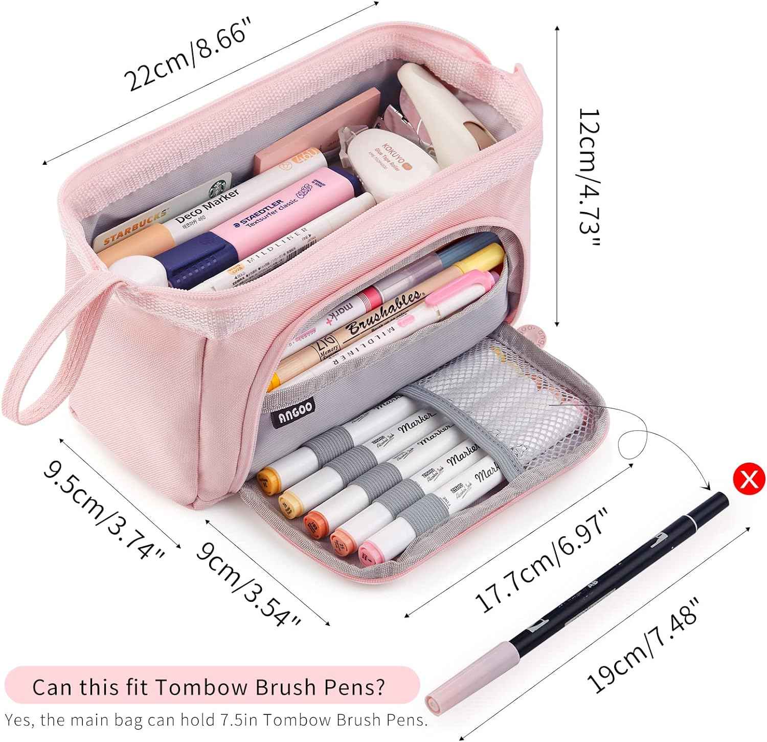 Pencil Case Large Capacity Pencil Pouch Handheld Pen Bag - TTpen