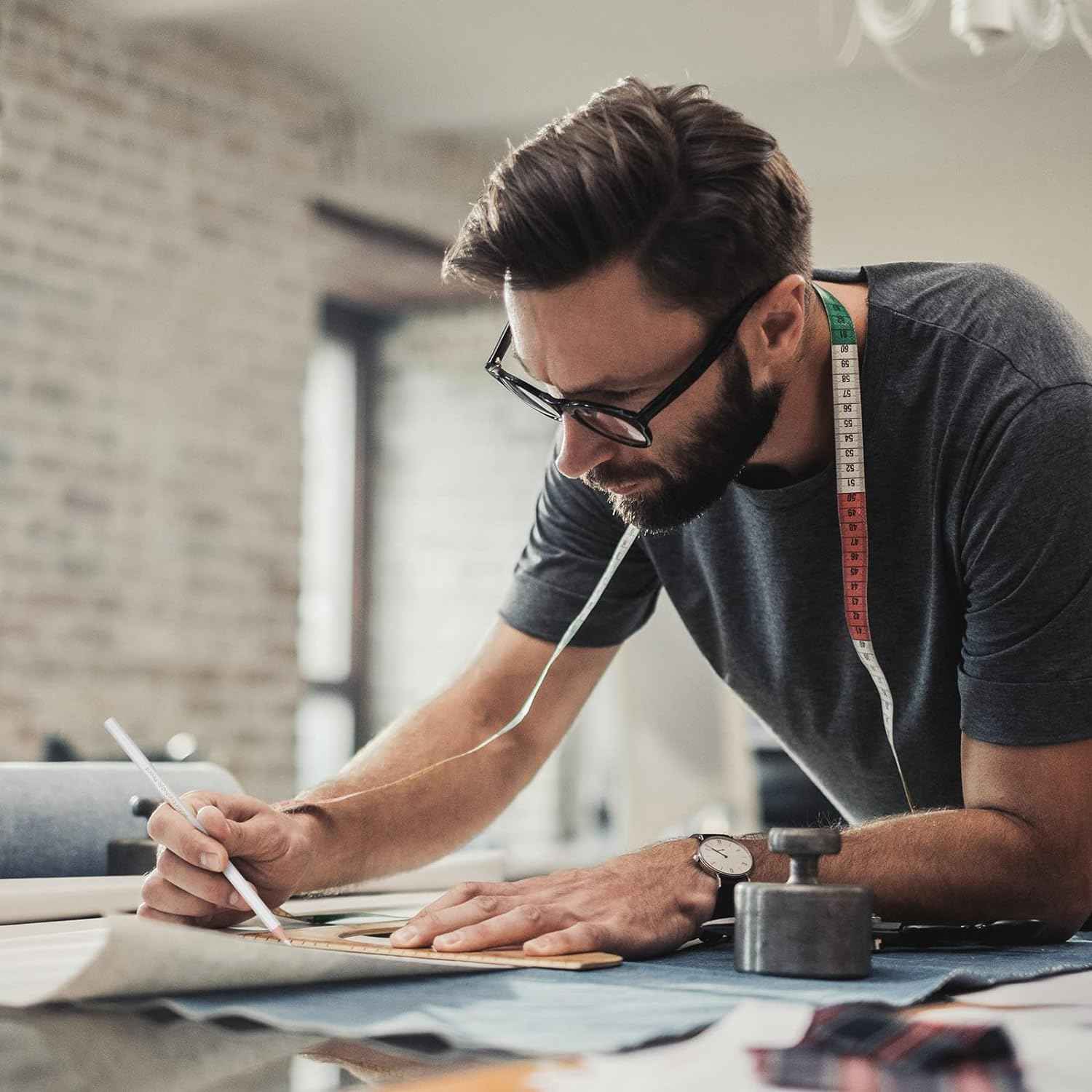 YOKE White Water Erasable Pencils for Sewing Tailor Fabric Washable 48 Pack - TTpen