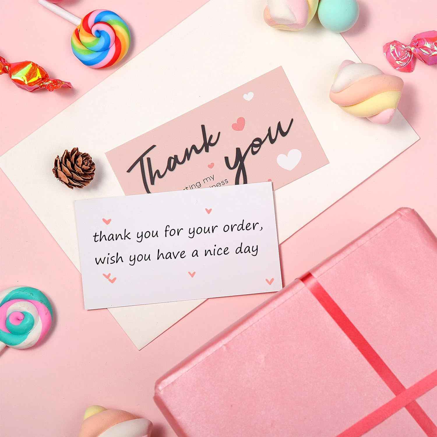 100 Pieces Thank You for Supporting My Small Business Card and 500 Pieces Stickers - TTpen