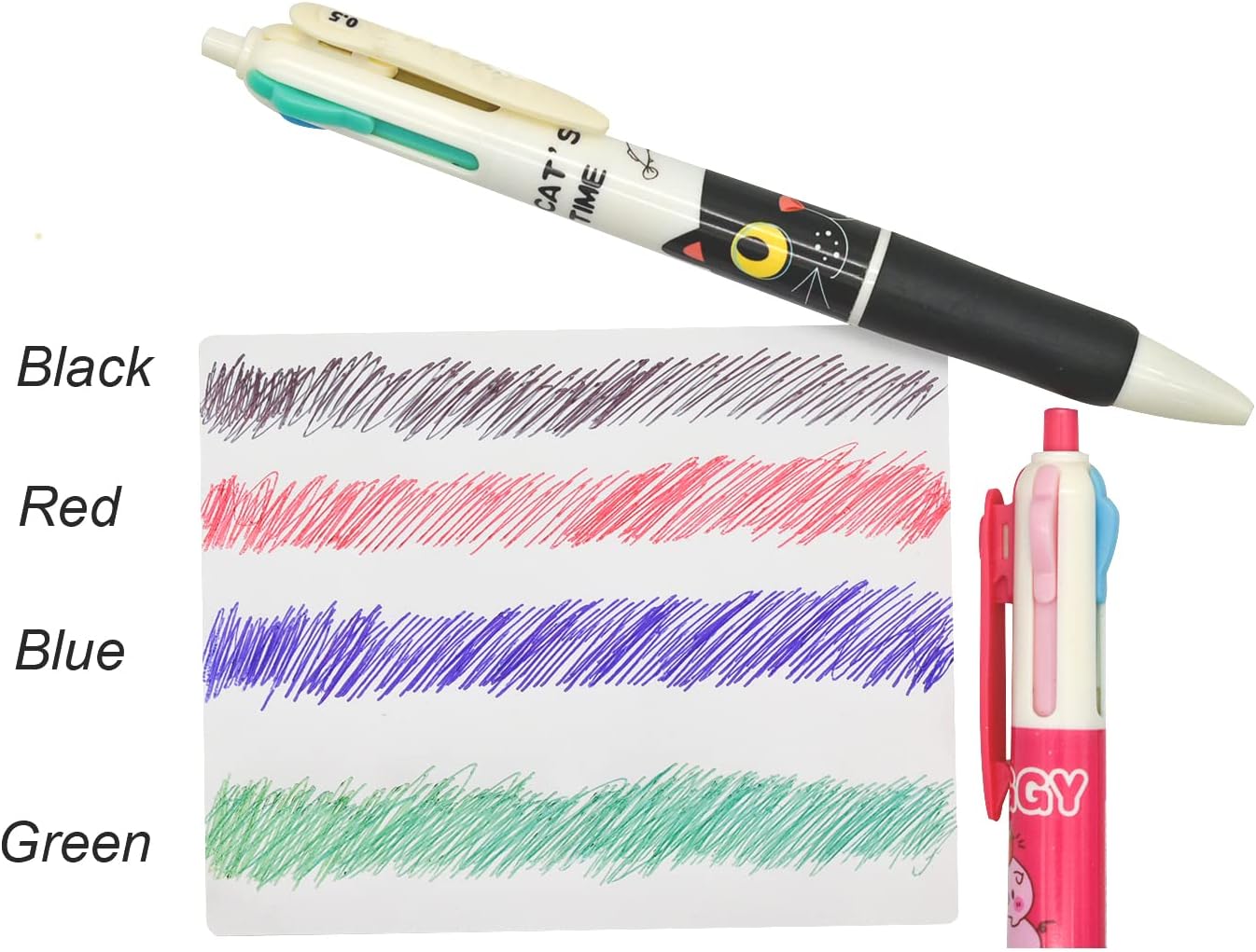 12PCS Cat 4in1 Multicolor Ballpoint Pens