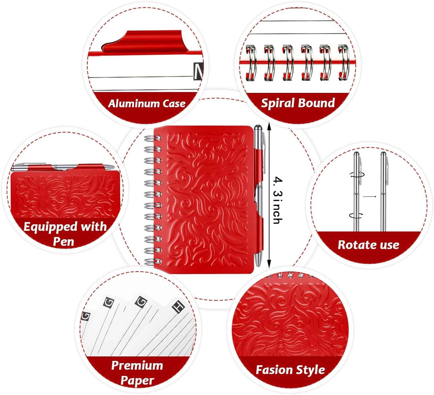 2Pcs Protable Notebook Elegant Mandala Password Book Keeper with Pen - TTpen
