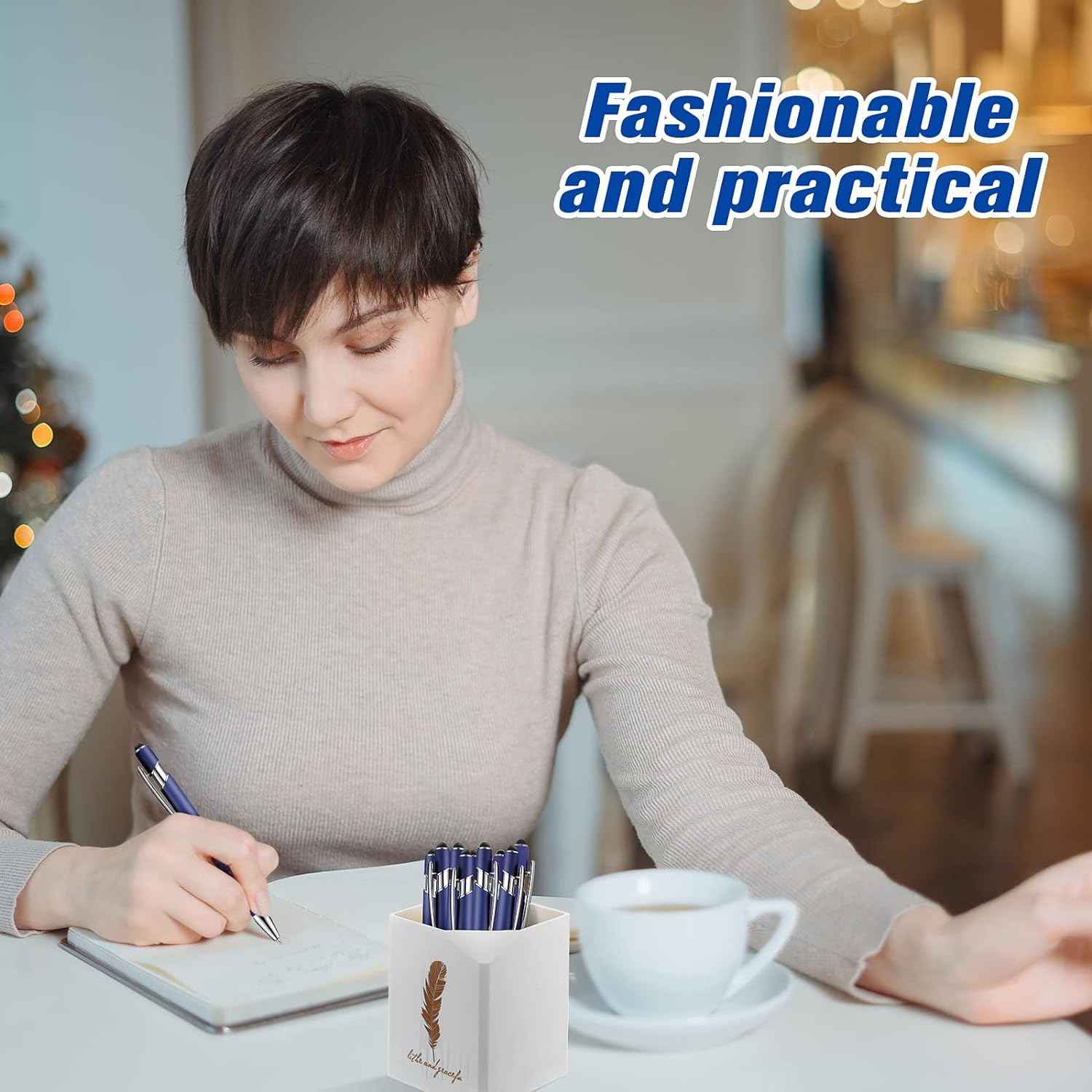 38Pcs Rubberized Ballpoint Pen with Stylus Tip for Touch Screen Devices - TTpen