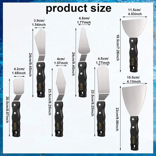 7Pcs Large Painting Knives Stainless Steel Spatula Palette